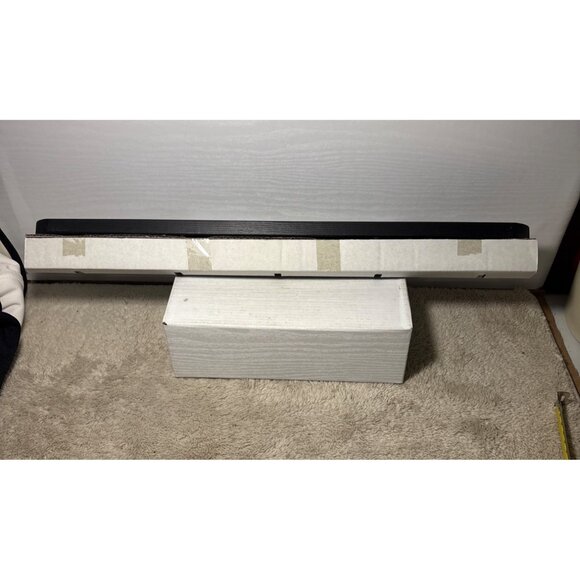 Ikea SÄLLSKAP Wall Mounted Coat Rack 5 Metal Hooks Modern Black 19.5" x 2.25" - Picture 3 of 9